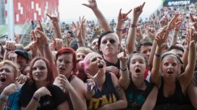 Fans are seen during the Soundwave 2012 at Brisbane, Australia.
